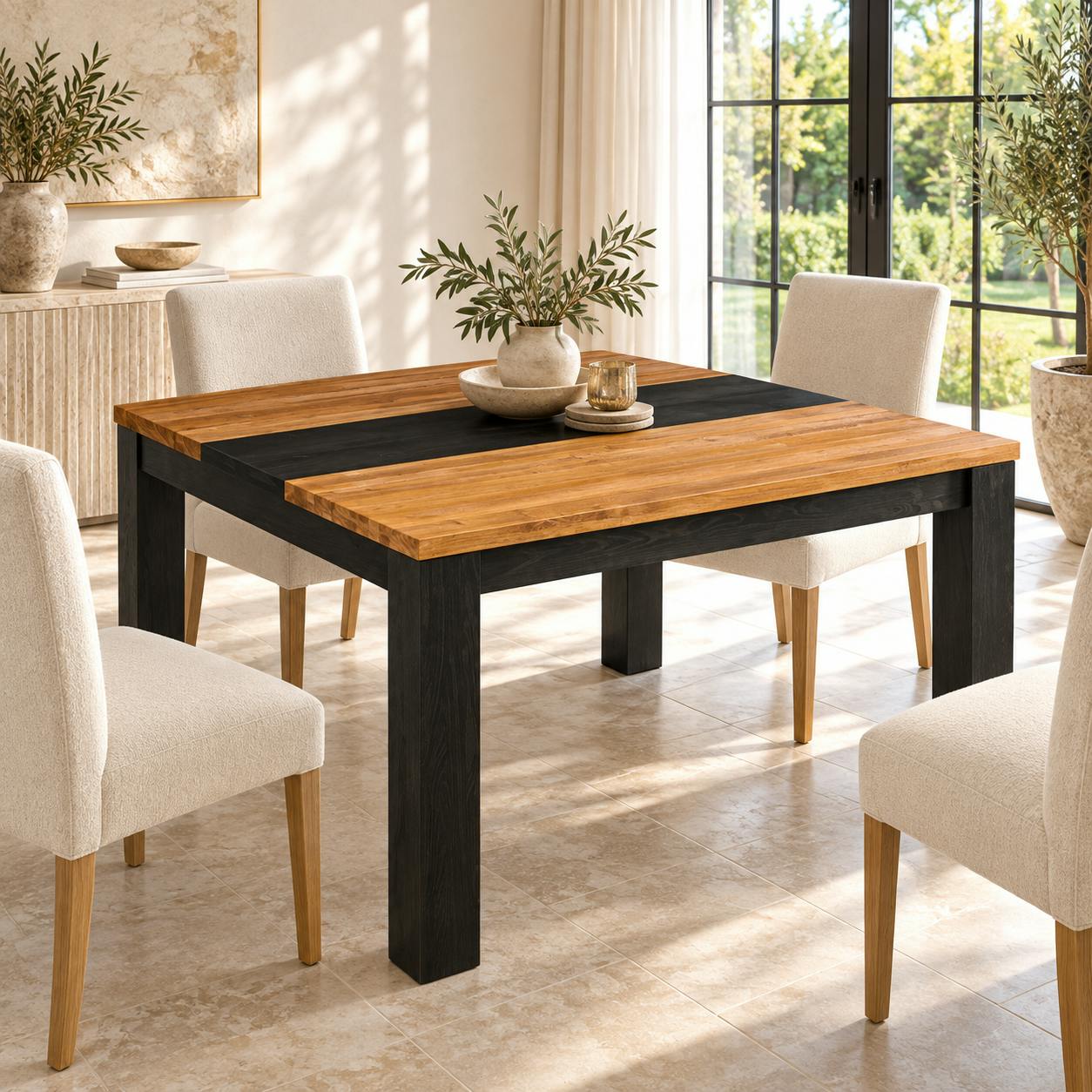 Table carrée  en bois 140 cm PORTREE