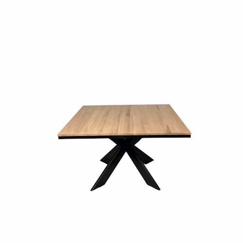 Table carrée extensible en chêne blanc 130 cm PALERME