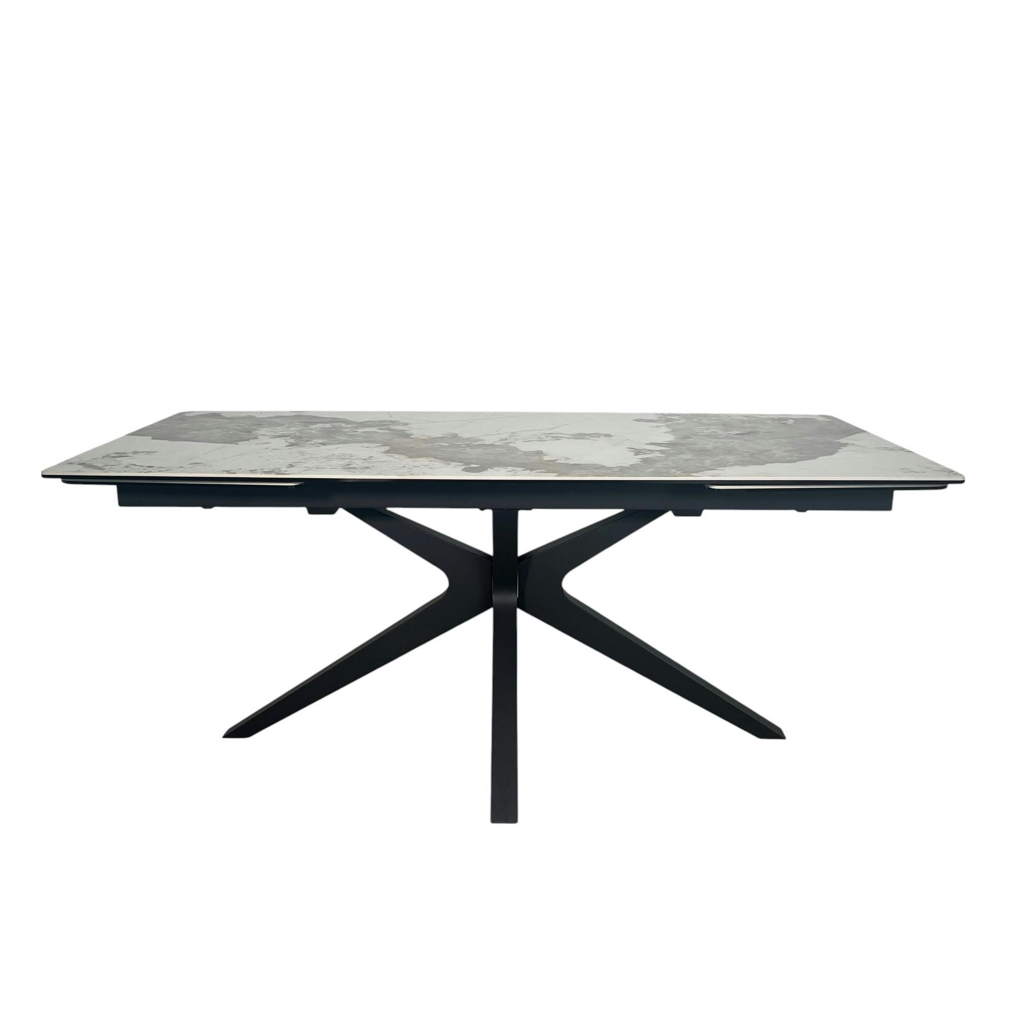 Table céramique extensible effet marbré 180-280 cm LOMBARDIE