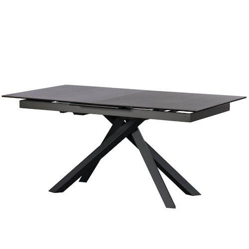 Table a manger extensible en ceramique grise style contemporain