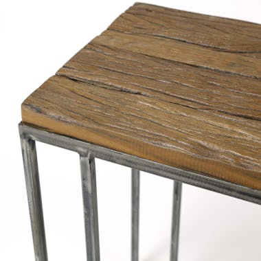 Table d'appoint bois recyclé acier OMSK
