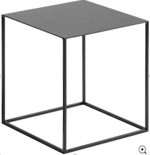 Table d'appoint carrée en métal et acier 40x40cm
