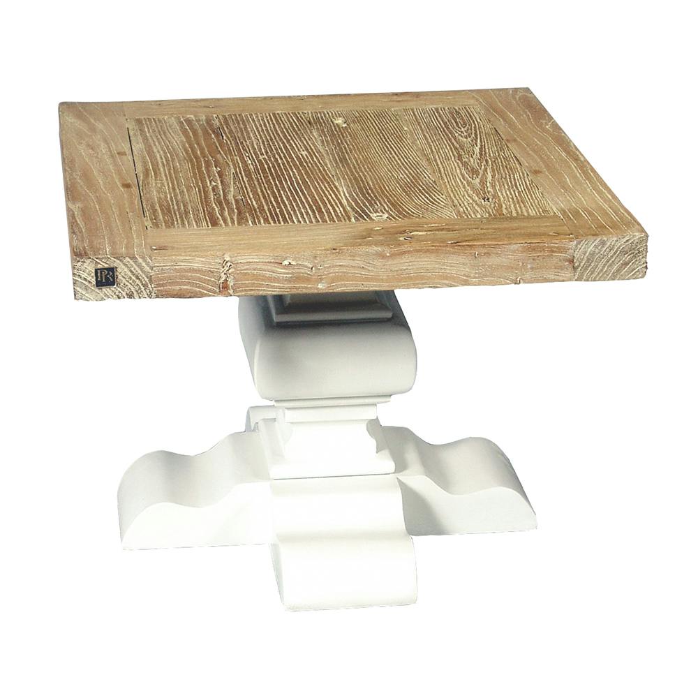 Table d'appoint carrée Orme et Chêne massif 60x60x45 TWIST