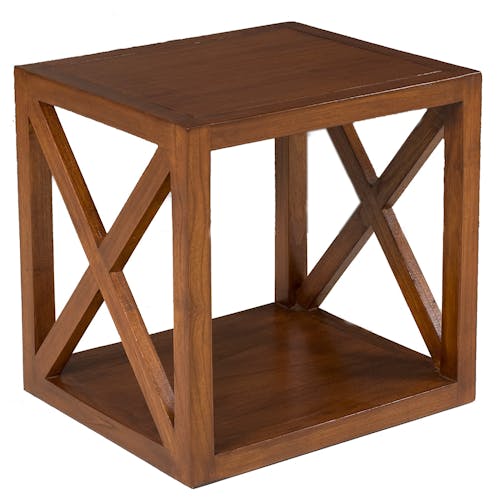 Table d'appoint en bois croisillon 40cm LOLA