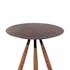 Table d'appoint en bois et métal marron et gris D60xH53cm