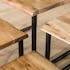 Table d'appoint en bois massif bordures naturelles (lot de 4) MELBOURNE