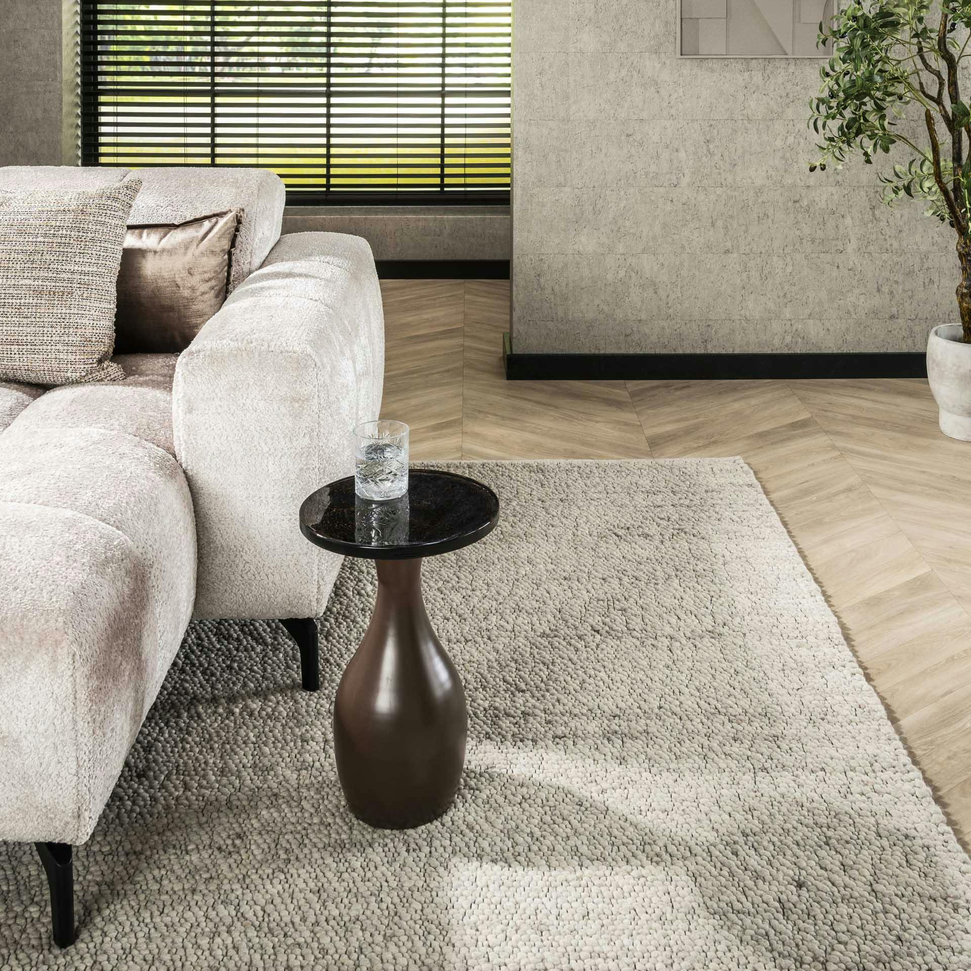 Table d’appoint en verre – cuivre antique, 45 cm LAGUNA