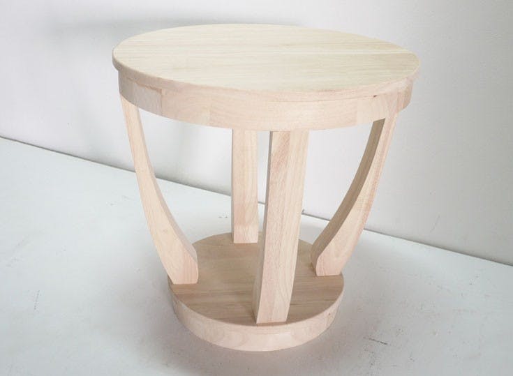 Table d'appoint exotique hévéa 60x60cm TRADITION