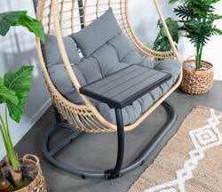 Table d'appoint pour fauteuil suspendu noir SOUTH BEACH