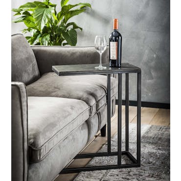  Table basse appoint rectangilaire en metal vieillib de style contemporain