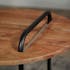 Table d'appoint ronde bois d'acacia métal TRIBECA