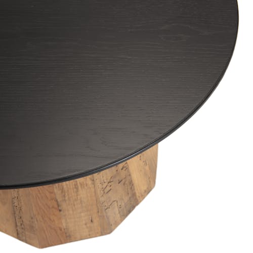 Table d'appoint ronde bois recyclé pin CRACOVIE