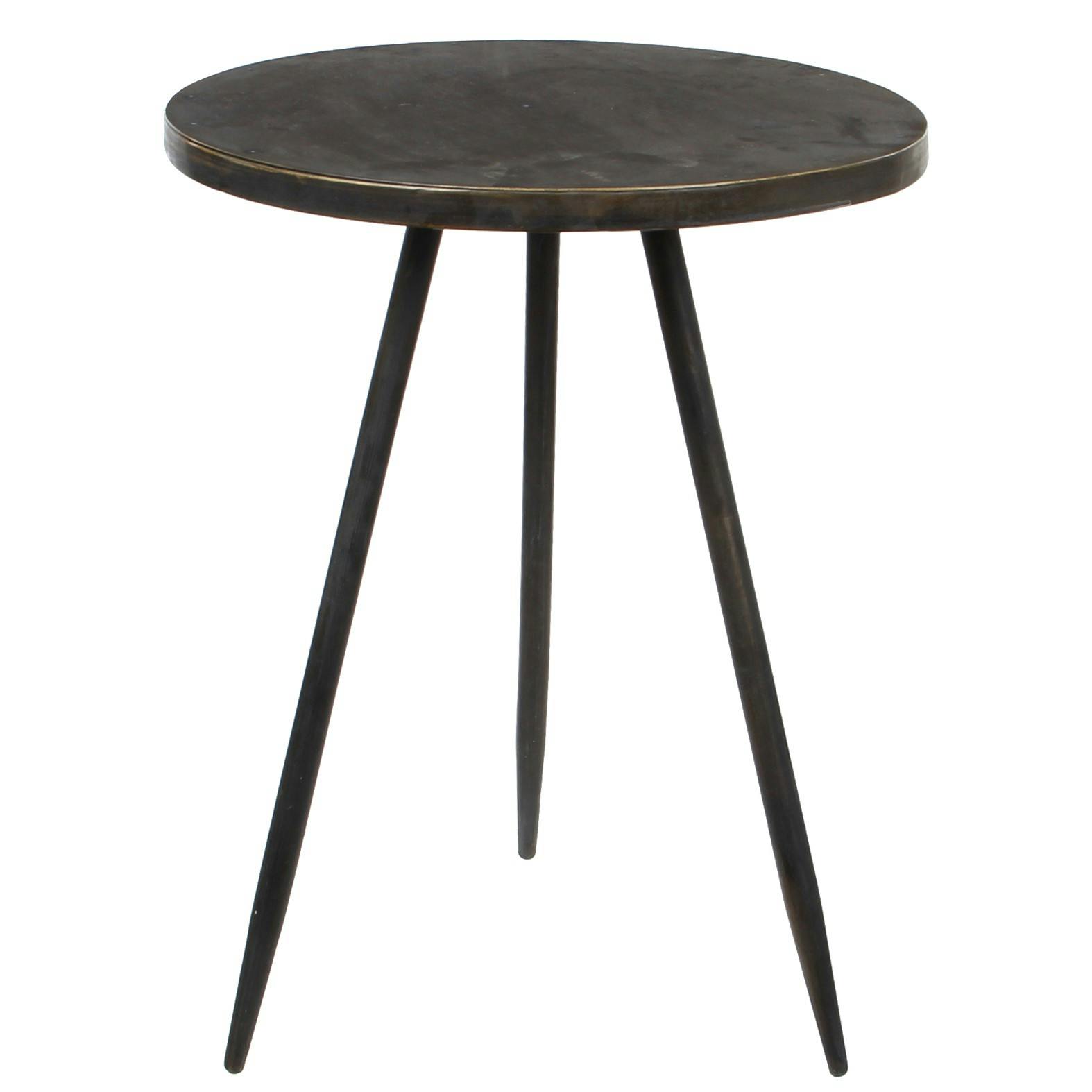 Table d'appoint ronde couleur bronze