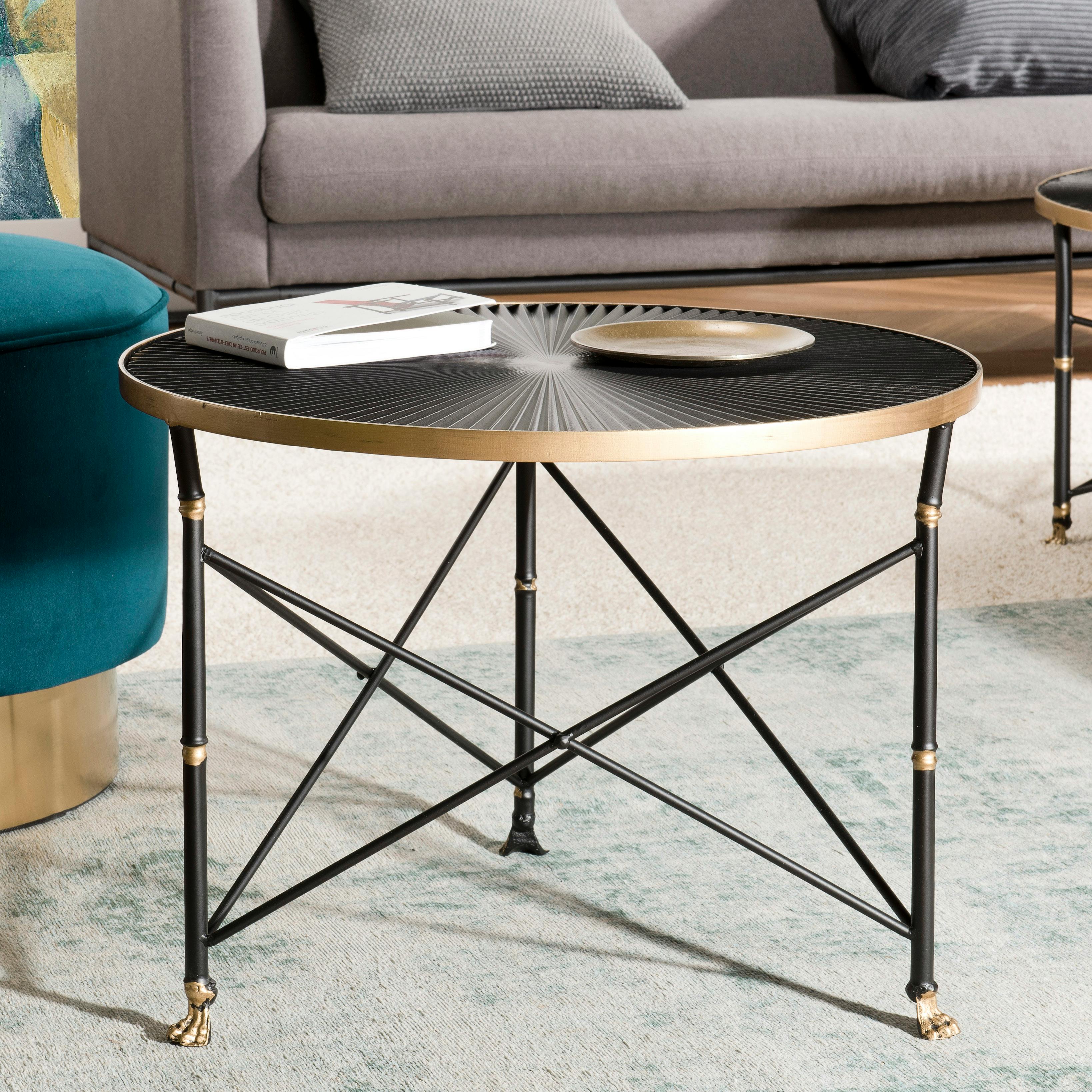 Table d'appoint ronde effet éventail BANGALORE