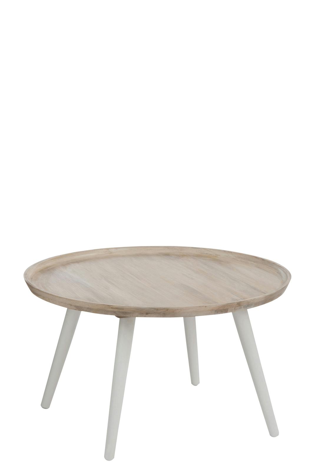 Table d'appoint ronde en manguier - D80xH45cm