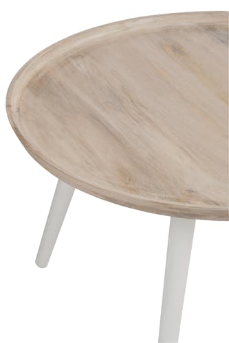 Table d'appoint ronde en manguier - D80xH45cm