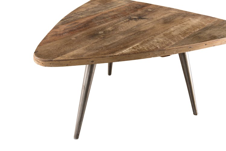 Table d'appoint triangulaire teck recyclé PM SWING