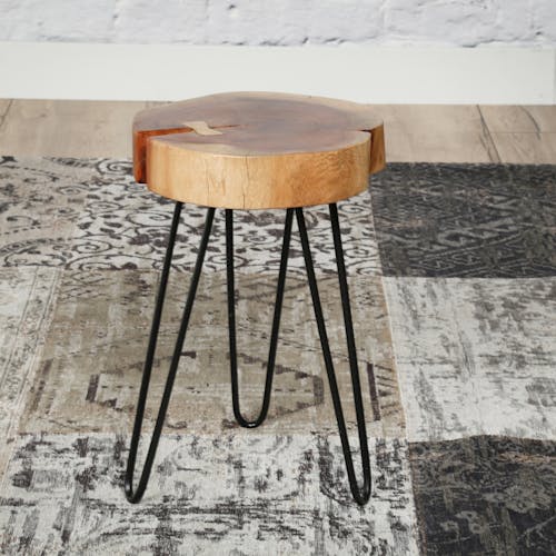 Table d'appoint tronc d'arbre acacia CANADA