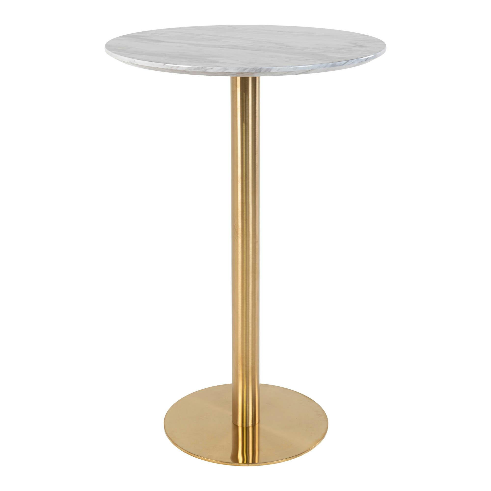 Table de bar ronde aspect marbre ø70 cm TORANO
