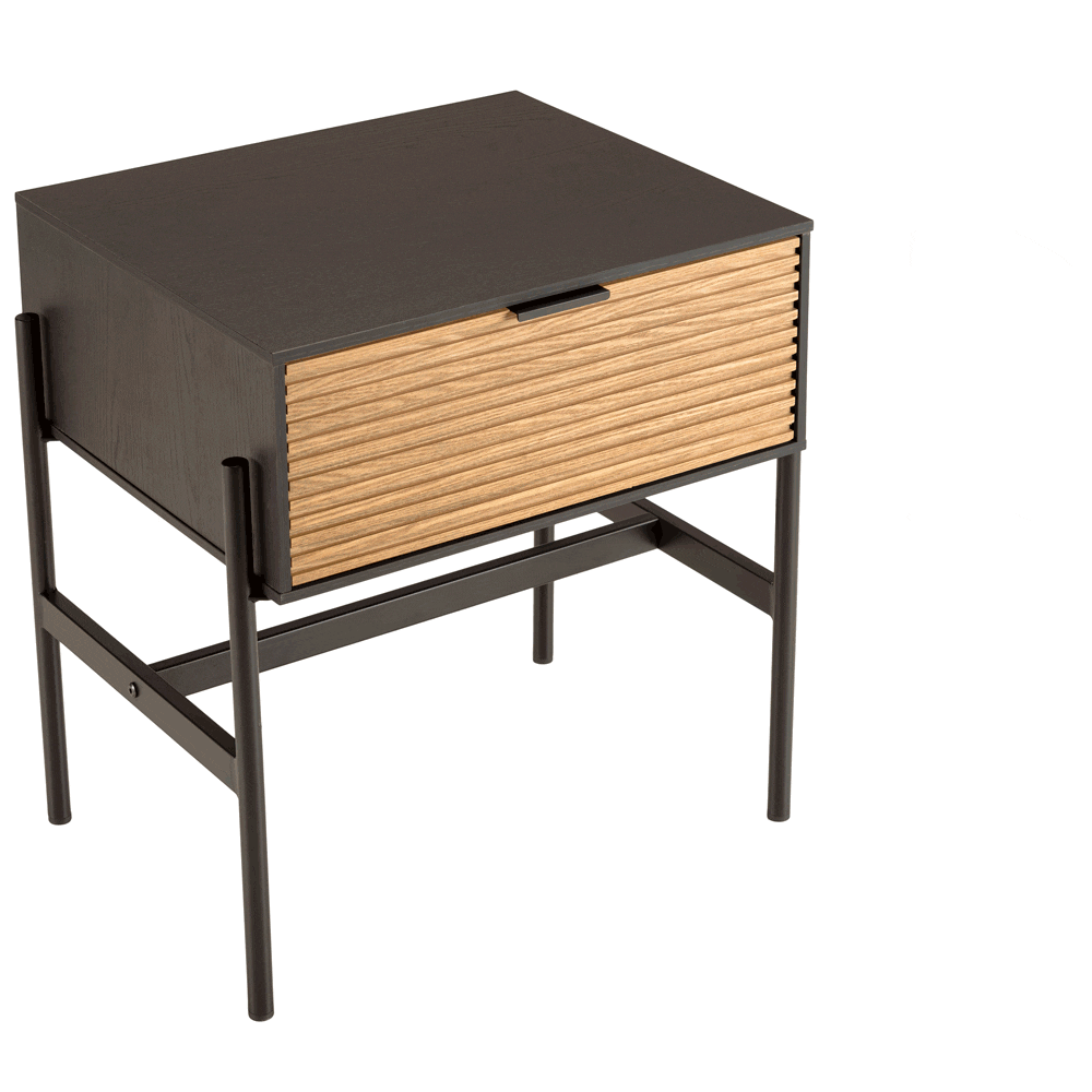 Bay Isle Home™ Table de chevet 1 tiroir Whitingham en noir - Canada