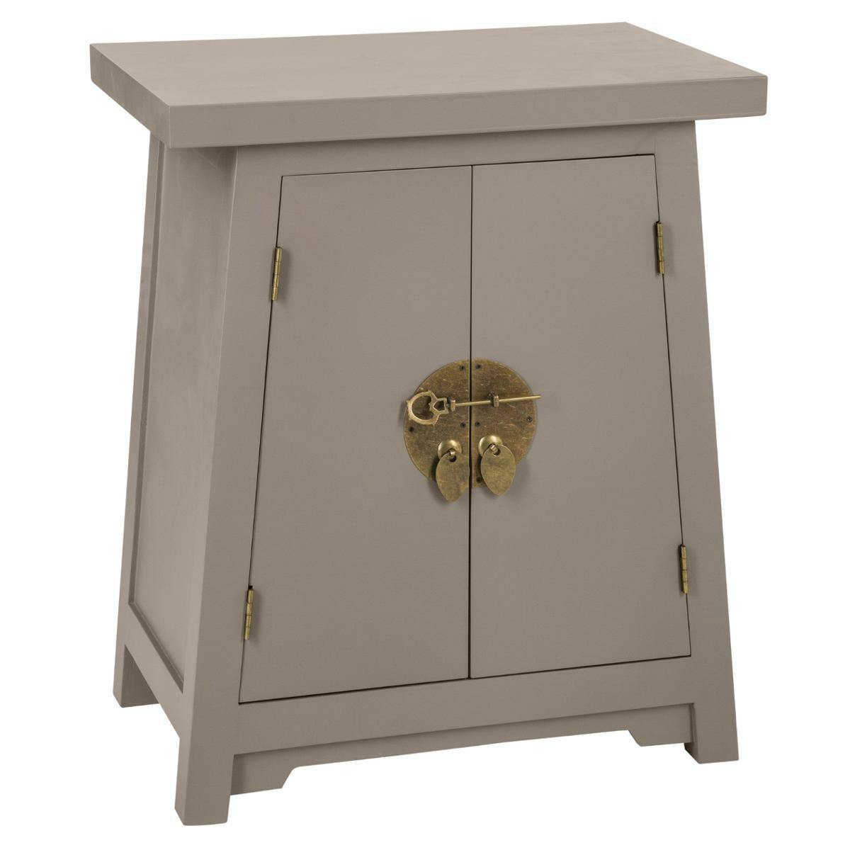 Table de chevet asiatique taupe