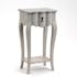 Table de chevet baroque en bois gris 1 tiroir GRAND SIECLE L40xP30xH75 AMADEUS