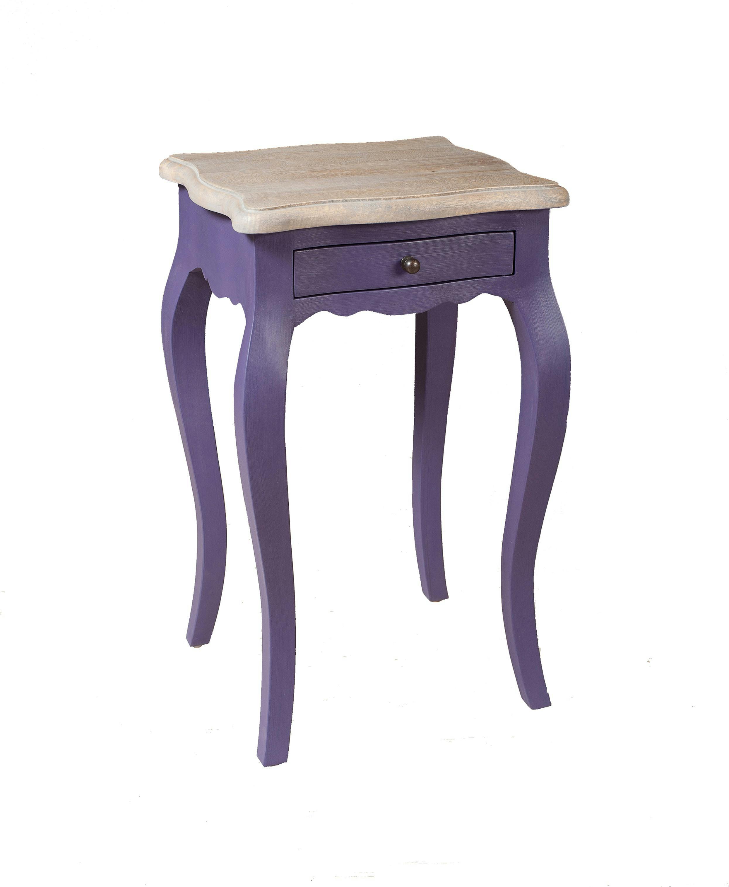Table de chevet Baroque manguier violet pop 66cm ODYSSEE