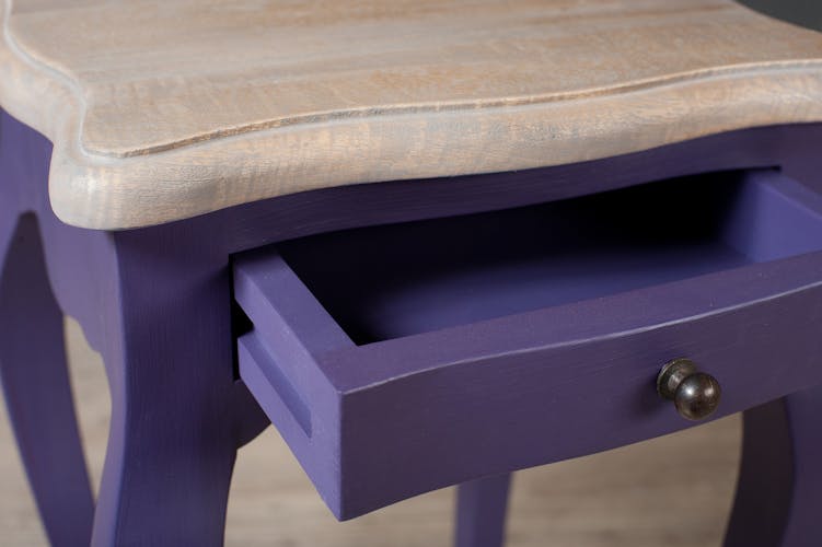 Table de chevet Baroque manguier violet pop 66cm ODYSSEE