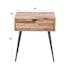 Table de chevet bois de teck recyclé métal JAVA