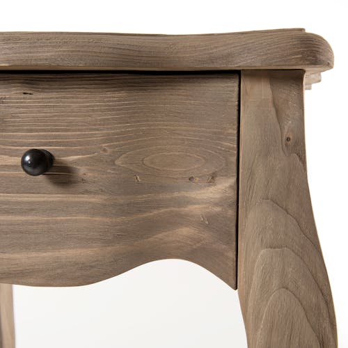Table de chevet bois recyclé romantique 1 tiroir BRUGES