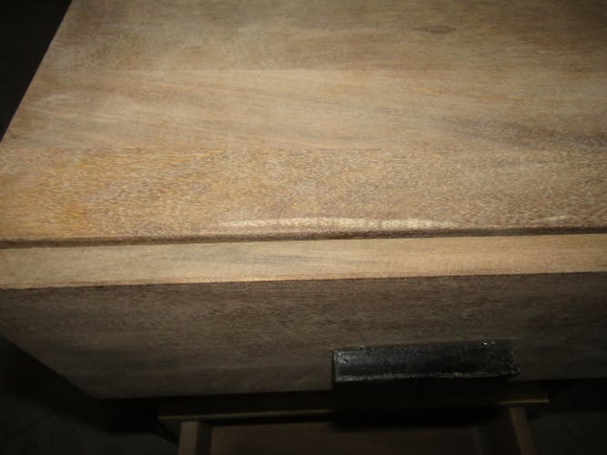 Table de chevet bois sablé 2 tiroirs CASABLANCA