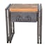 Table de chevet / Bout de canapé bois recyclé 1 tiroir 40x30x40cm CARAVELLE
