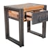 Table de chevet / Bout de canapé bois recyclé 1 tiroir 40x30x40cm CARAVELLE