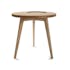 Table de chevet / Bout de canapé style scandinave en bois clair évidé forme ronde D50xH50cm