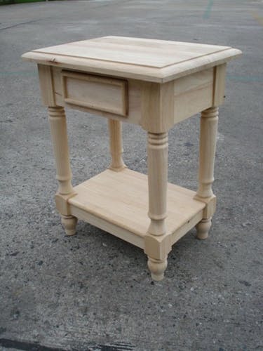 Table de chevet classique bois hévéa TRADITION