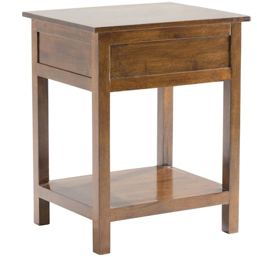 Table de chevet droit 1 tiroir bois hévéa TRADITION