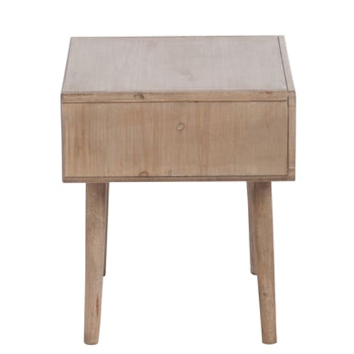 Table de chevet en bois, 1 tiroir 40x40x46cm