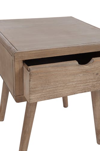 Table de chevet en bois, 1 tiroir 40x40x46cm