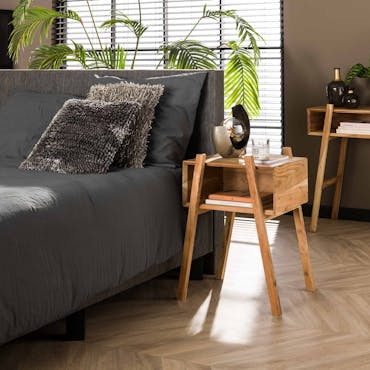 Table de chevet en bois d'acacia 1 niche MELBOURNE