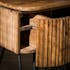 Table de chevet en bois de manguier motif baguette avec pieds épingle DELHI