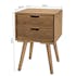 Table de chevet en bois de sapin 2 tiroirs LIMA