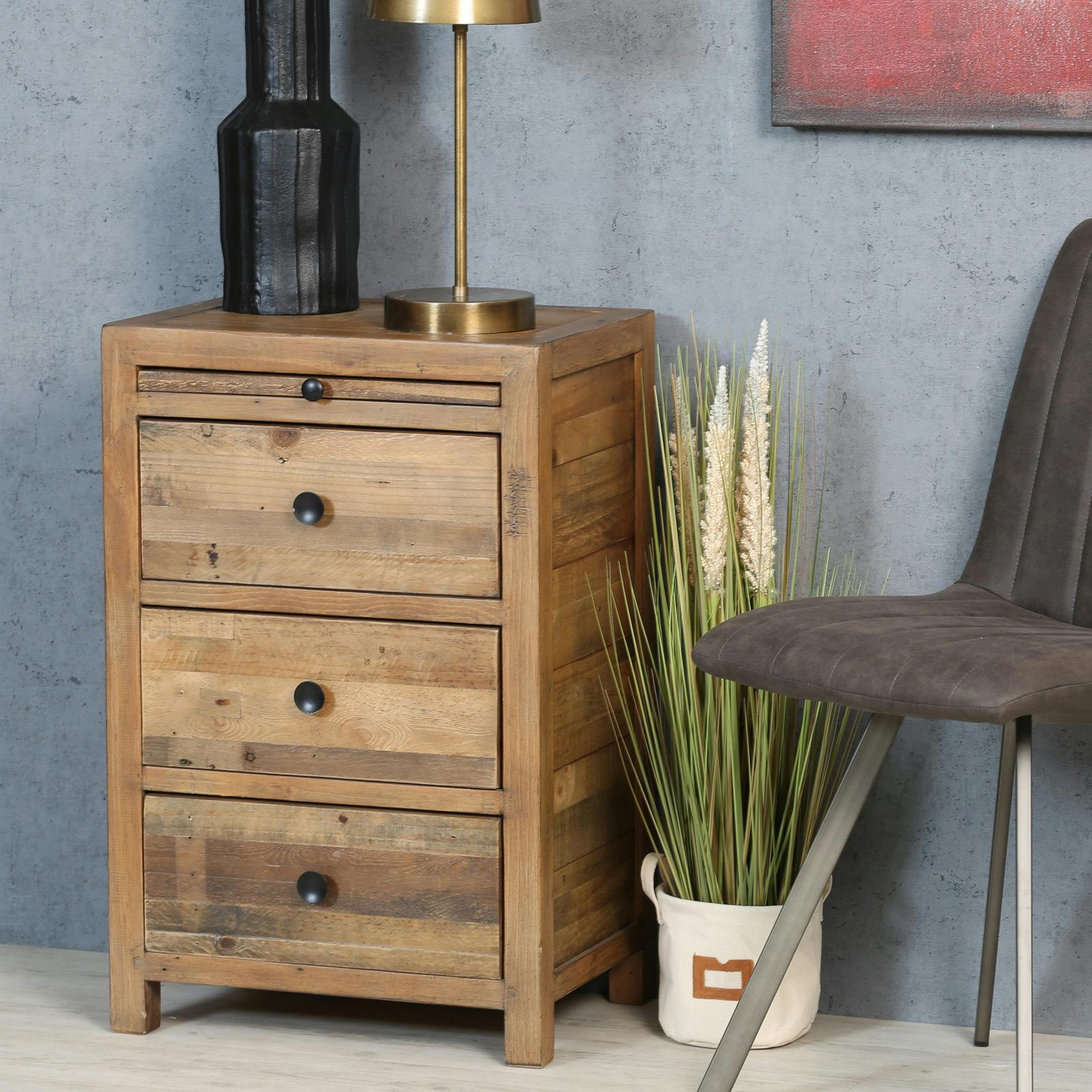 Table de chevet en bois recyclé BRISBANE