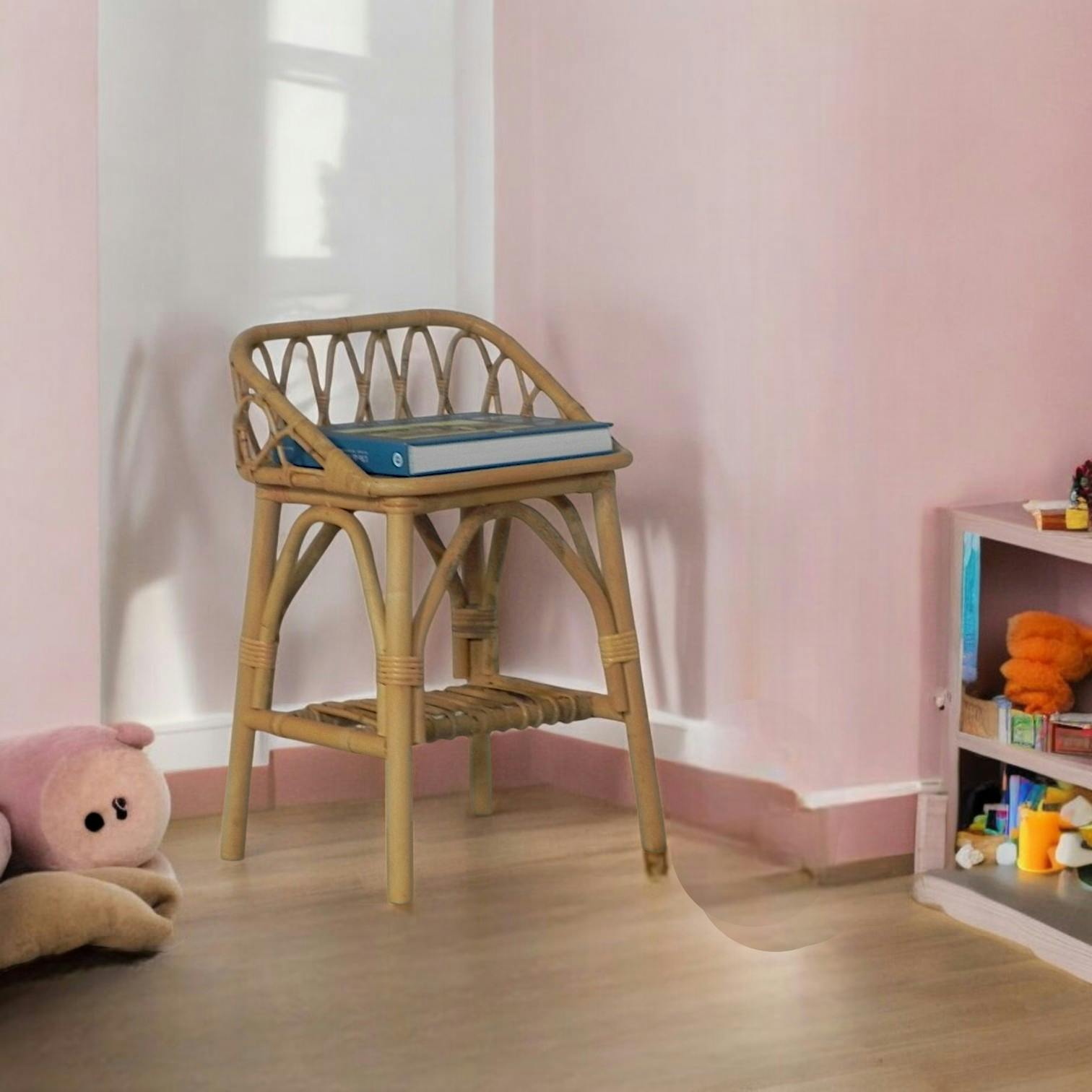 Table de chevet en rotin
