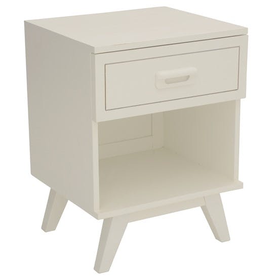 Table de chevet Hévéa 1 tiroir, 1 niche 45x40x60cm SIXTIES