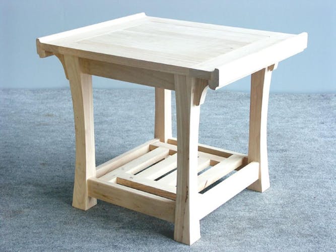 Table de chevet hévéa 60x50x51cm MAORI