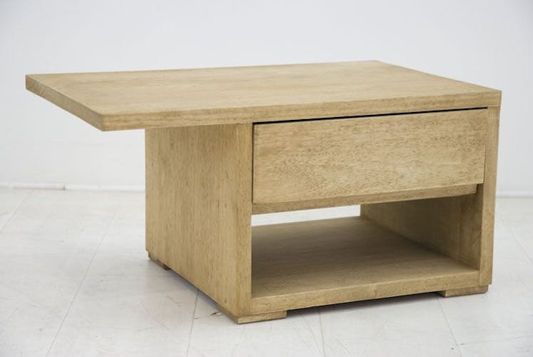 Table de chevet moderne hévéa recto verso 65cm OLGA
