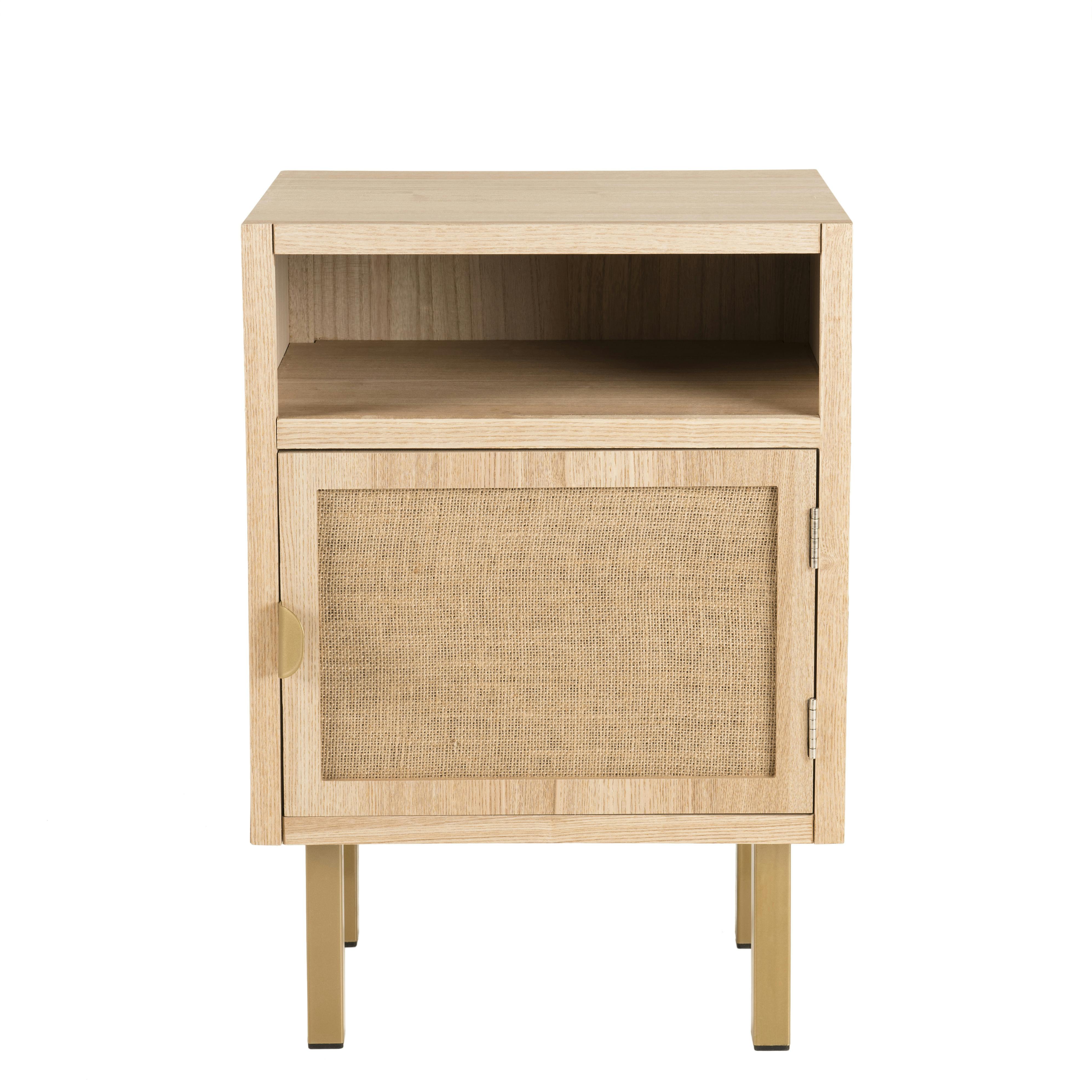 Table de chevet moderne toile de jute CORDOUE