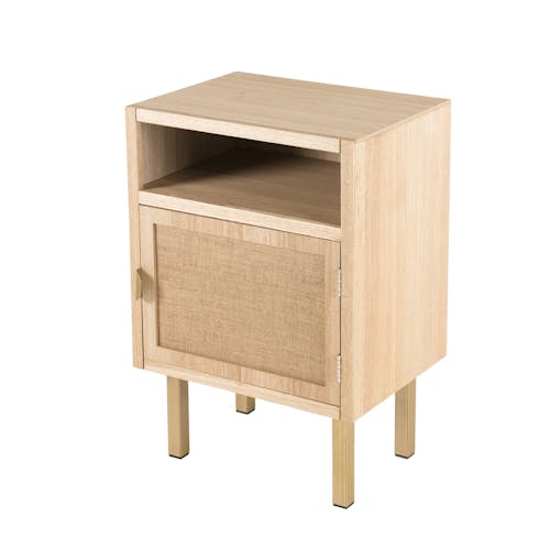 Table de chevet moderne toile de jute CORDOUE