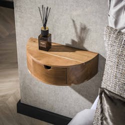 Table de chevet murale courbe 1 tiroir MELBOURNE
