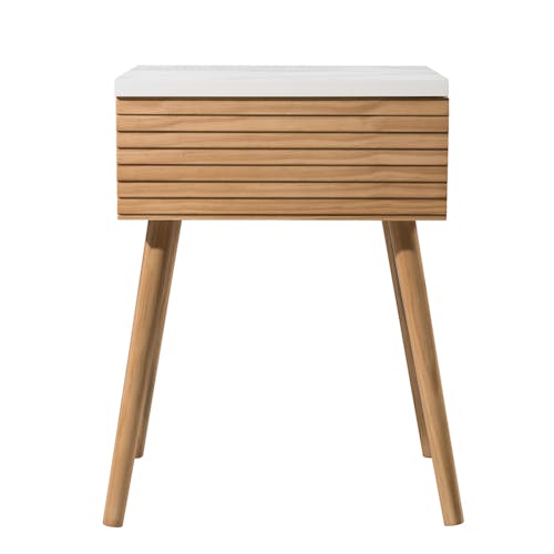 Table de chevet scandinave 1 tiroir en bois blanc PEROU